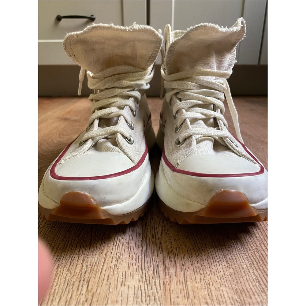 Converse Run Star Hike High Top Platform Sneakers Parchment Cream 166799C - Picture 16 of 16
